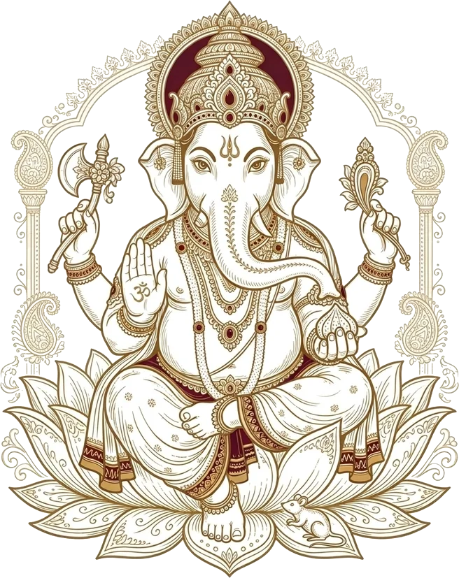 Hand-drawn illustration of Lord Ganesha
